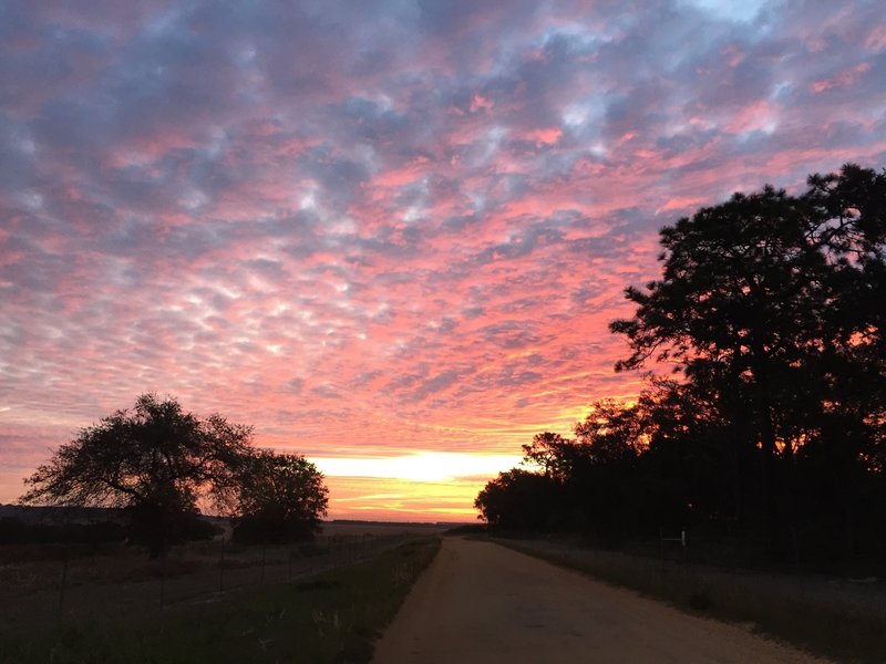 Sunrise on the clay trail