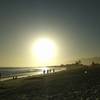 The sun goes down on Carpinteria State Beach