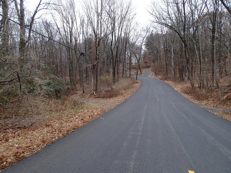 turn left on Hibernia road and re-enter on the left after short distance