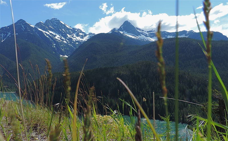 Colonial and Pyramid Peaks, above Diablo Lake