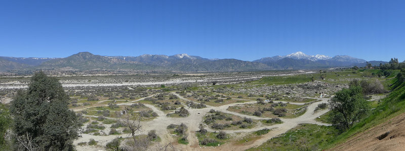 Santa Ana River from Bluffs Trail, Redlands.