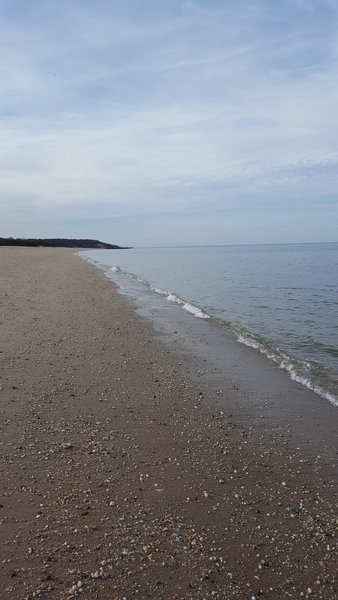 Resting at the beach at Sunken Meadow Park.