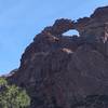 The arch, visible from the trailhead