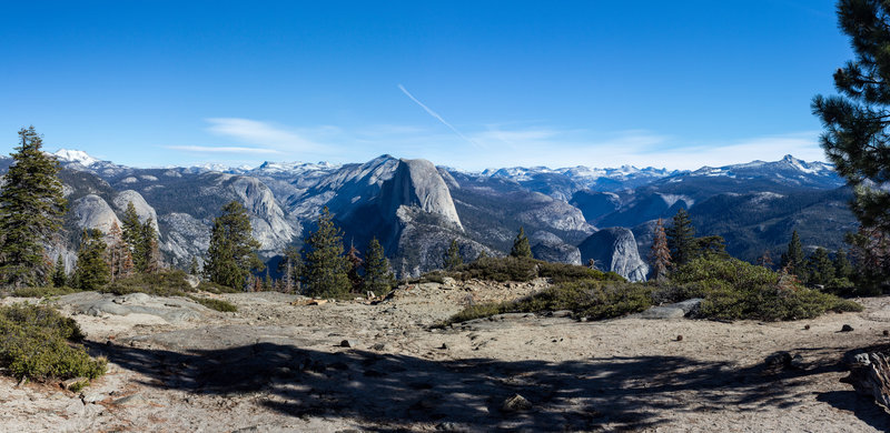 Half Dome panorama from Sentinel Dome Trail