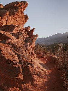 Heading south alongside some beautiful rock formations