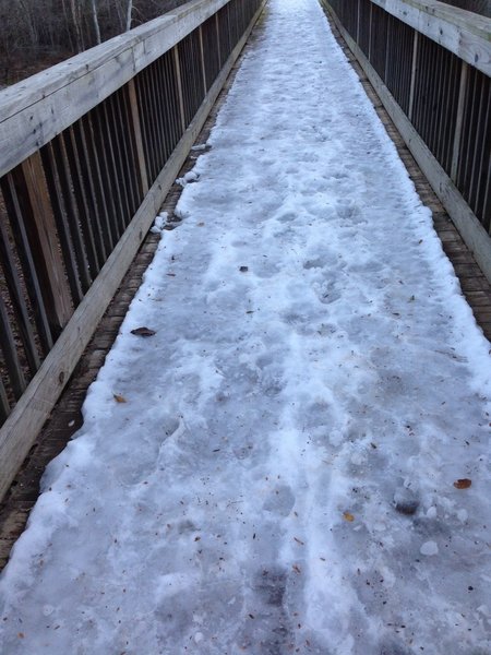 A RARE December snow for Georgia made the bridge a bit tricky!!