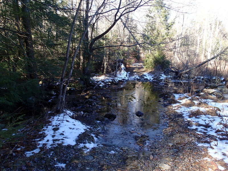 One of three stream crossings