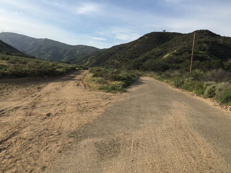 Chino Hills State Park Coal Canyon entrance - Coal Canyon Trail on the the right.  Pipeline and Big Mo are to the left.