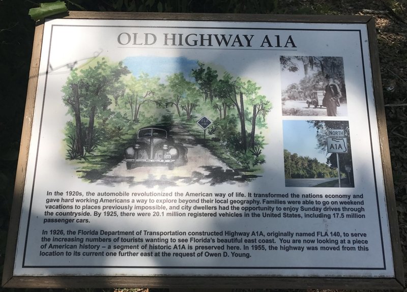 Old Highway A1A information information board