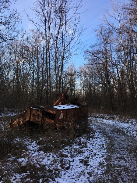 Remains of old baling equipment