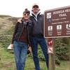 Sharing the sign stating the rules of the Bodega Head Trail