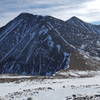 Approaching the low point. Torrey's peak looms ahead, Grizzly Peak D is behind.