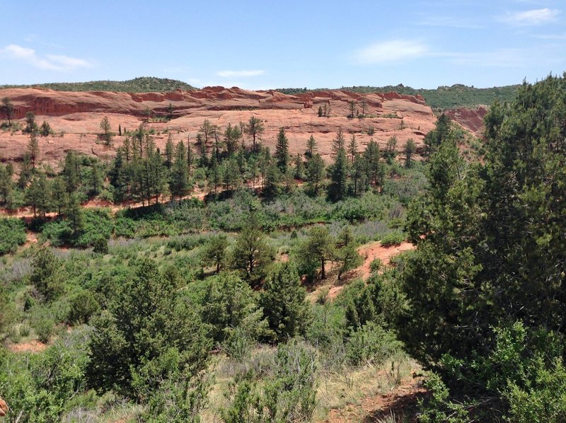 A striking sandstone hogback seen from the Quarry Pass Trail