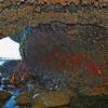 Cave reminds me of Montro's belly. The waves are very mild, so it is easy to climb down into the cave and wade to the far entrance.