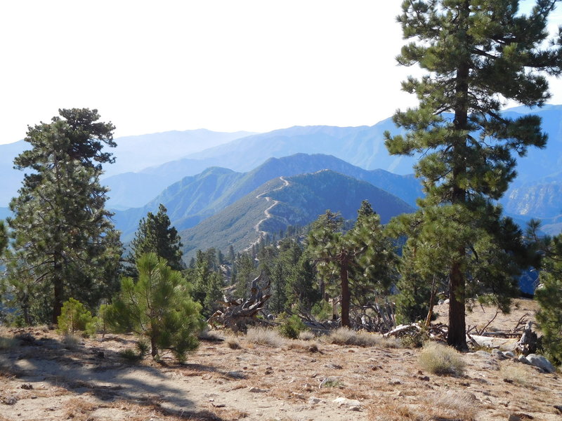 Looking south towards Smith Mountain (center, beyond firebreak)