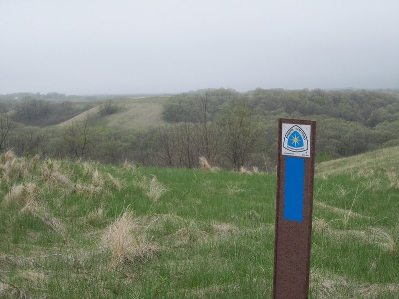 Views across a foggy ravine in the Spring