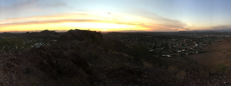 Panoramic sunset view from South (l) to North (r)