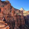 Looking down at Canyon Overlook Trail