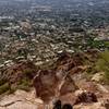 View of the city from atop the mountain