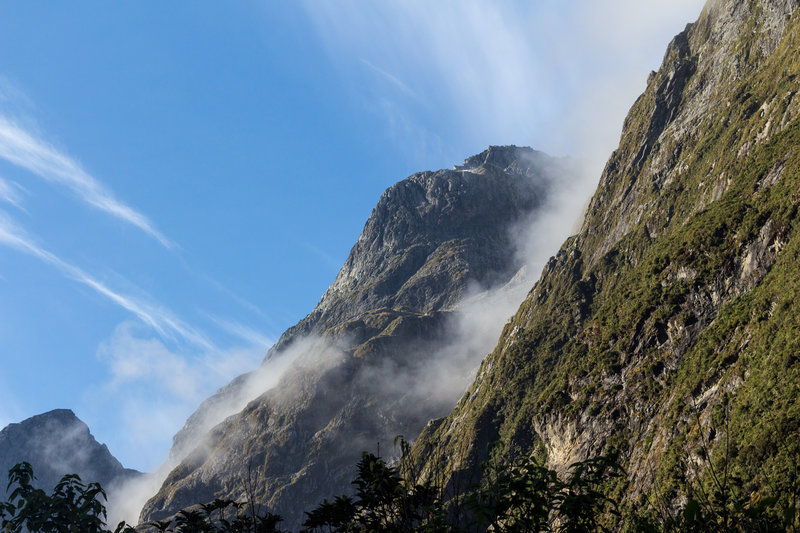 Castle Mount covered in morning clouds