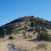 The Coronado Peak Trail climbs the hill using switchbacks and stairs.