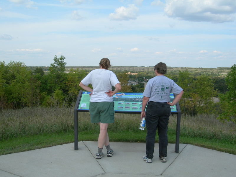 The view of Valley City and the Hi-Line Bridge from the overlook