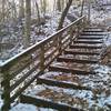 Quick set of stairs to run along the Group Spur Trail