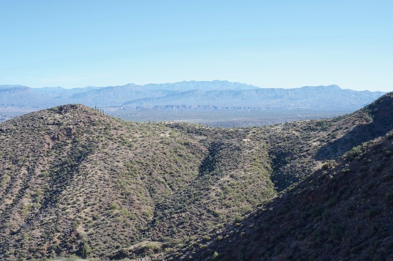 Views of the surrounding mountains from the lower cliff dwelling.