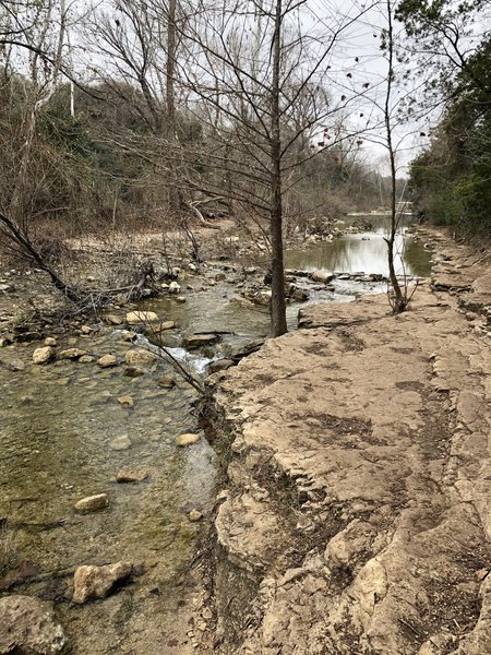 Plenty of waterfront spots for enjoying the creek.