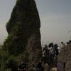 You'll pass cool rock formations along the ascent