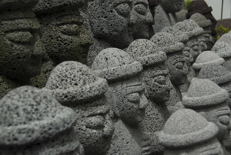 Carvings like these can be found all over Jeju