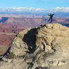 The La Sal Mountains and Canyonlands National Park from the Lathrop Trail.