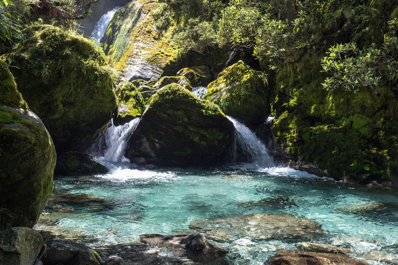 The water in Roaring Burn is crystal clear. Dip your feet into one of these amazing pools.