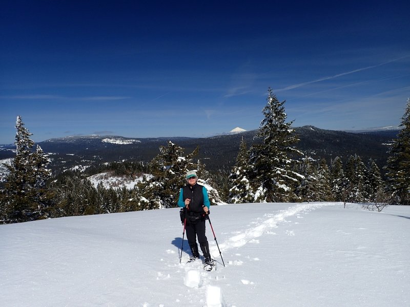 Mount McLoughlin from Hobart Bluff in winter