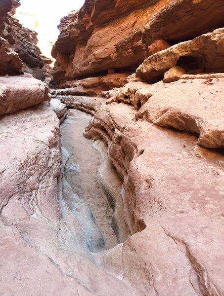 Descending the Cathedral Wash slot canyon level by level...a very adventuresome route!