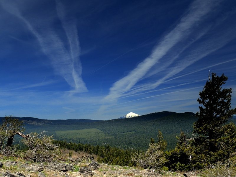 Mount McLoughlin from Hobart Bluff