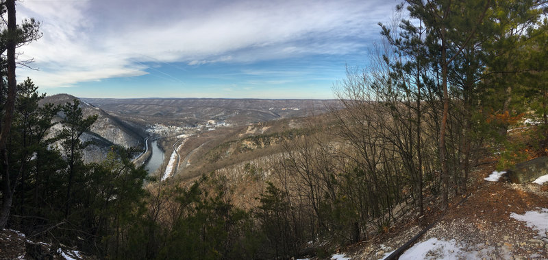 View of Mapleton and Juniata River from Ledge Quarry.