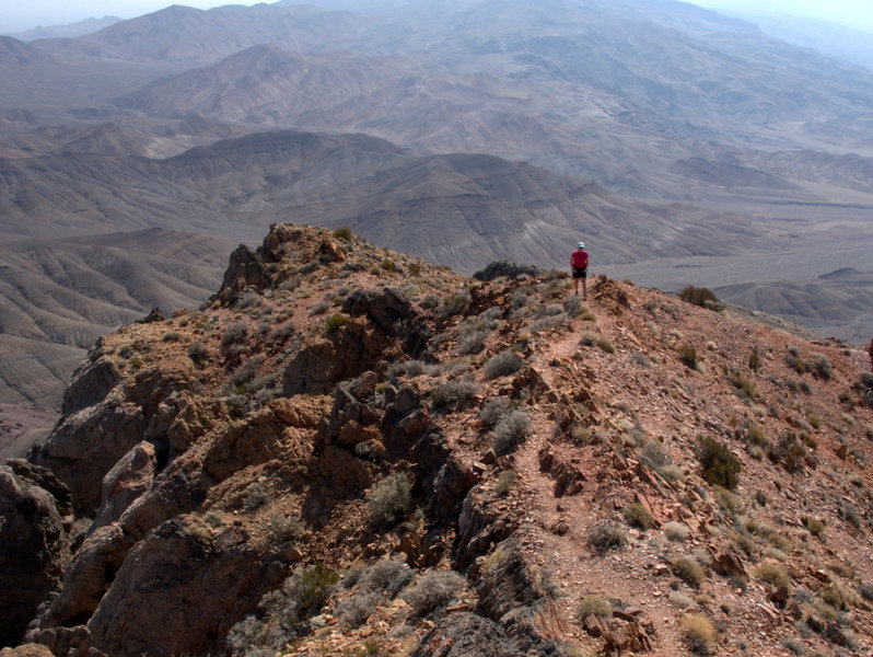 On the summit ridge.