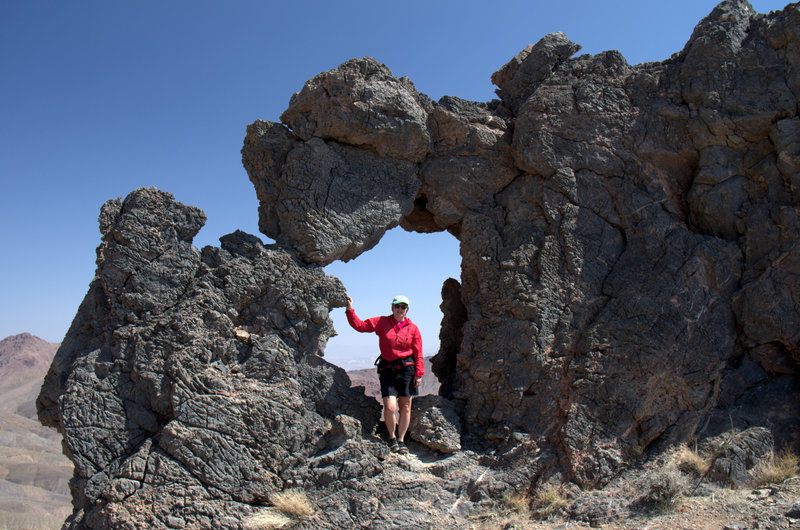 Hole-in-the-Rock near the summit.