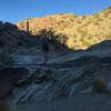 Making our way through the bottom of the canyon