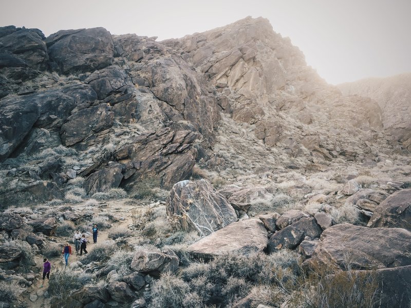 Finishing up the loop through Tahquitz Canyon.