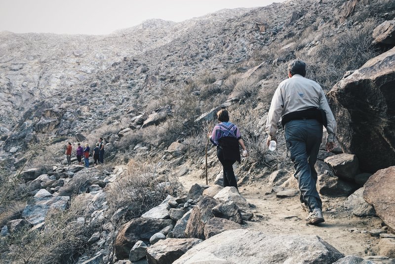 A narrow benching and lots of rocks give the trail a nice wild feel without being overly taxing.