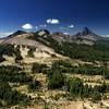 Howlock Mountain (L) and Mount Thielsen (R) from Tipsoo Peak