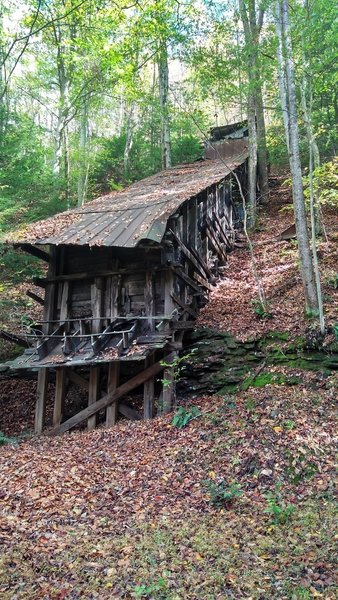 Historic coal tipple - do not approach or disturb.