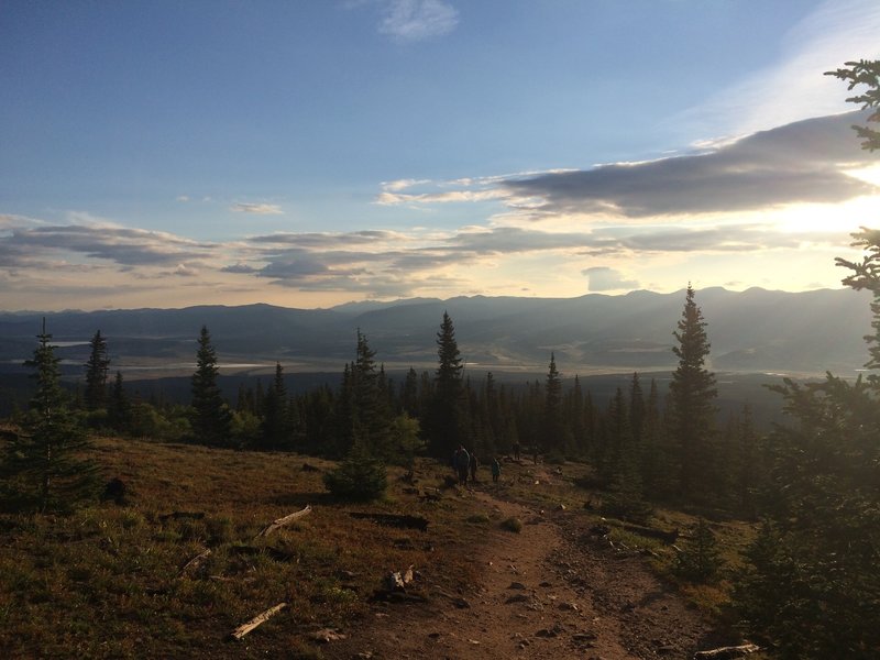 Sunrise coming up Mt. Elbert.