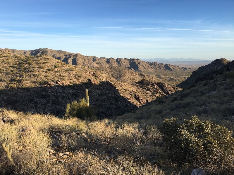 A view of the mountains and Phoenix below