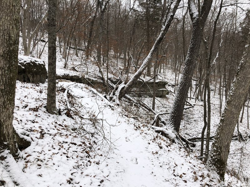 Last 2 miles comprise of rolling hill along the ridge