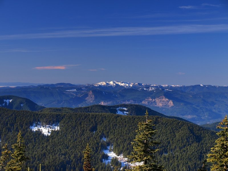 Silver Star in winter from the summit of Mount Defiance