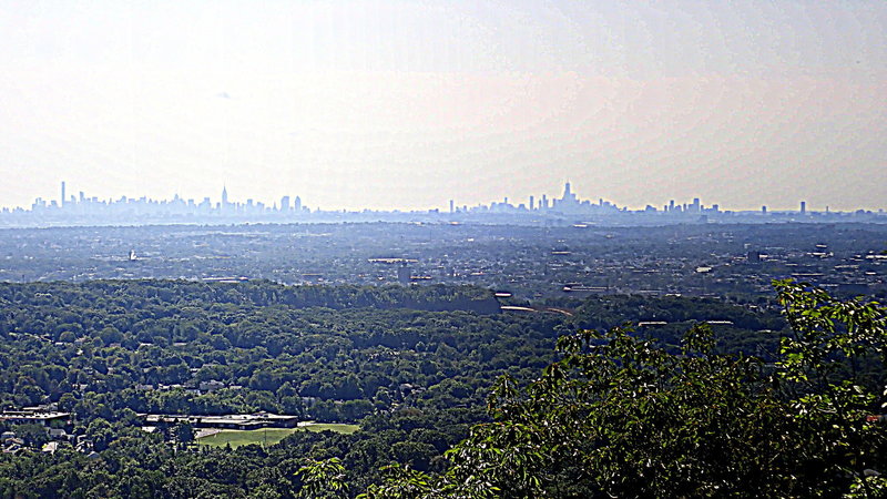 View east of NYC skyline