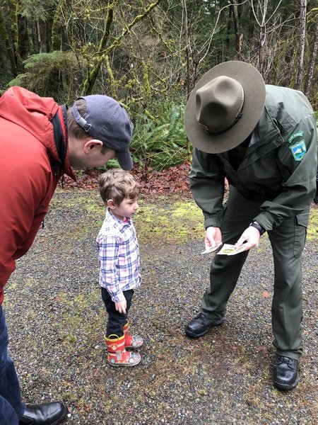 Ranger Charles was incredibly friendly during our visit to Kanaskat-Palmer State Park.